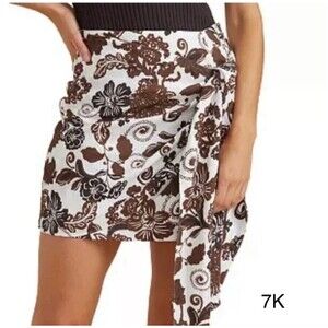 MINKPINK Women's Amara Printed Mini Skirt Brown‎ Size Small NWT